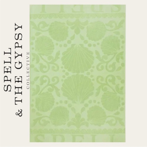 NWT Spell Seashell Beach Towel in Pistachio - Picture 2 of 9
